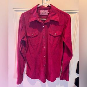 Women's Red Button Down Shirt